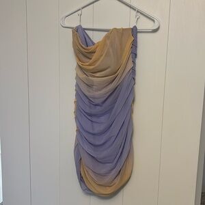 Zara strapless lilac tulle dress